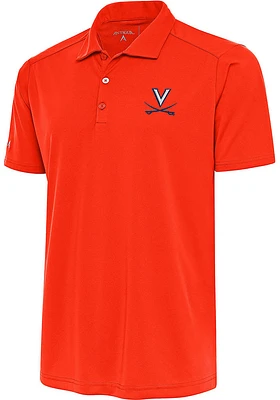 Antigua Virginia Cavaliers Mens Orange Tribute Short Sleeve Polo