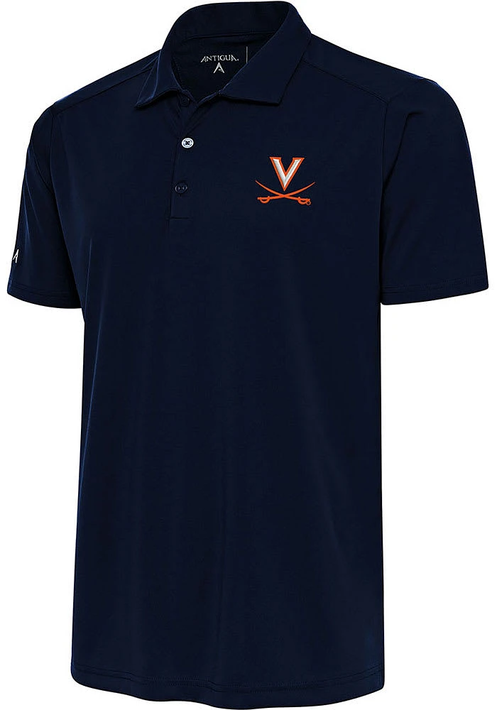 Antigua Virginia Cavaliers Mens Navy Blue Tribute Design Short Sleeve Polo