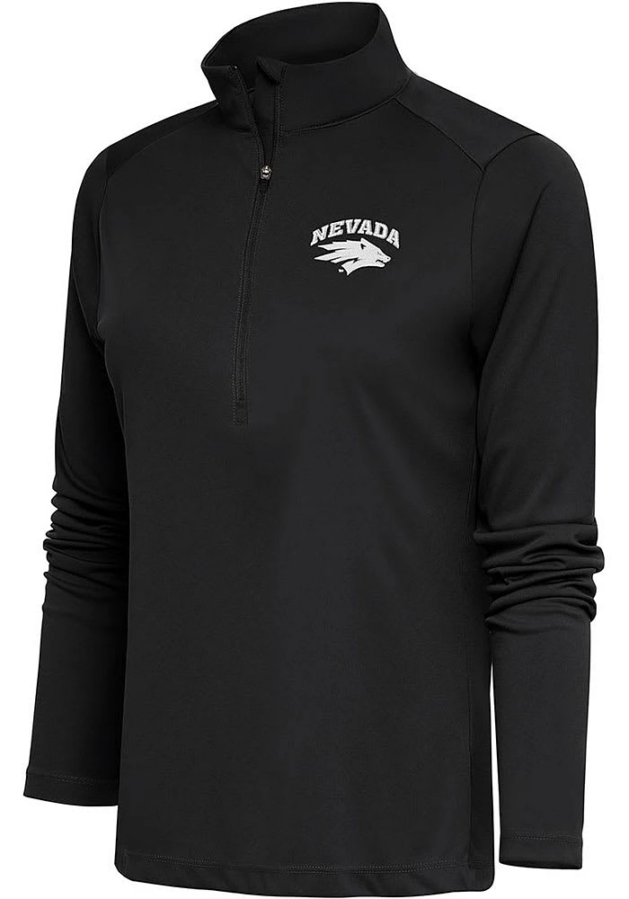 Antigua Nevada Wolf Pack Womens Charcoal Tribute Qtr Zip Pullover