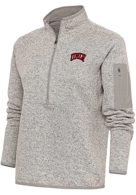 Antigua UNLV Runnin Rebels Womens Oatmeal Fortune Qtr Zip