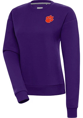 Antigua Clemson Tigers Womens Victory Crew Sweatshirt