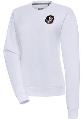 Antigua Florida State Seminoles Womens White Victory Crew Sweatshirt