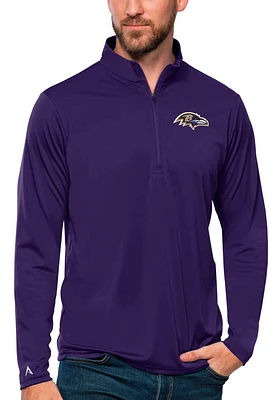 Antigua Baltimore Ravens Mens Tribute Long Sleeve Qtr Zip Pullover
