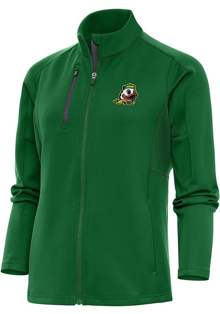 Womens Oregon Ducks Green Antigua Generation Light Weight Jacket