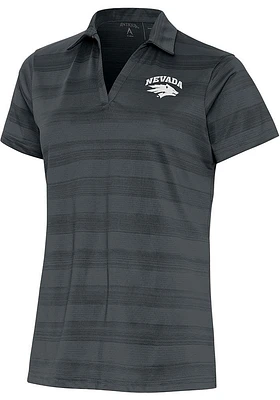 Antigua Nevada Wolf Pack Womens Compass Short Sleeve Polo Shirt