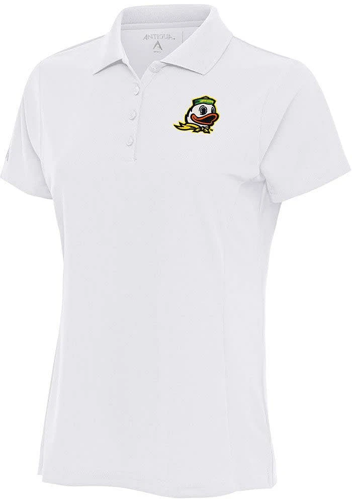 Womens Oregon Ducks Antigua Legacy Pique Short Sleeve Polo Shirt