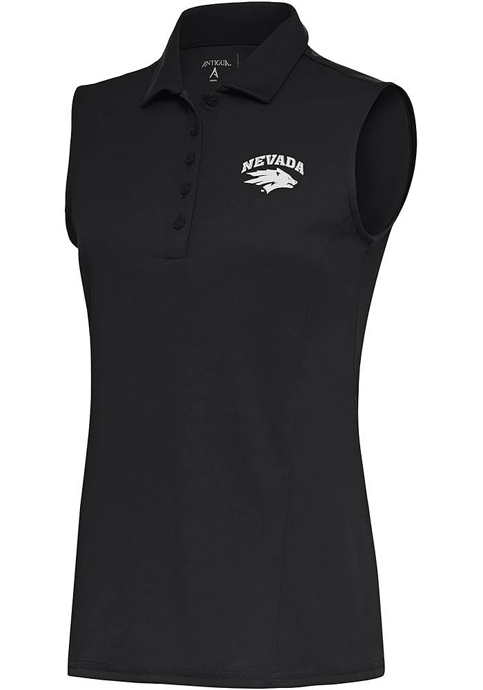 Antigua Nevada Wolf Pack Womens Charcoal Tribute Polo Shirt