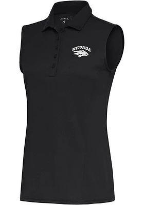 Antigua Nevada Wolf Pack Womens Charcoal Tribute Polo Shirt