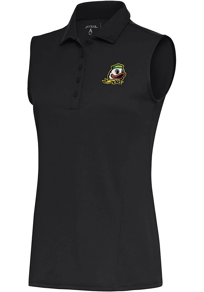 Womens Oregon Ducks Charcoal Antigua Tribute Polo Shirt