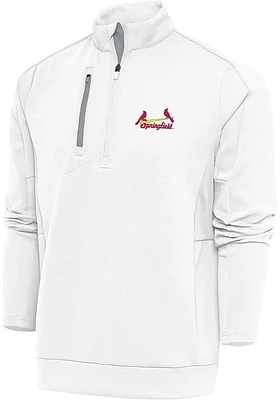 Antigua Springfield Cardinals Mens Generation Long Sleeve Qtr Zip Pullover