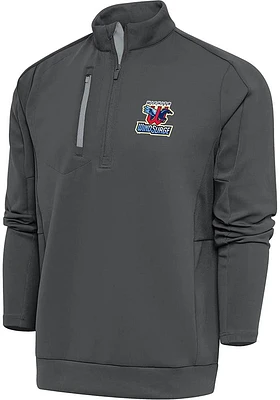 Antigua Wichita Wind Surge Mens Grey Generation Long Sleeve Qtr Zip Pullover