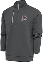 Antigua Wichita Wind Surge Mens Grey Generation Long Sleeve Qtr Zip Pullover