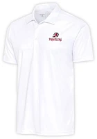 Antigua Arkansas Travelers Mens White Tribute Short Sleeve Polo