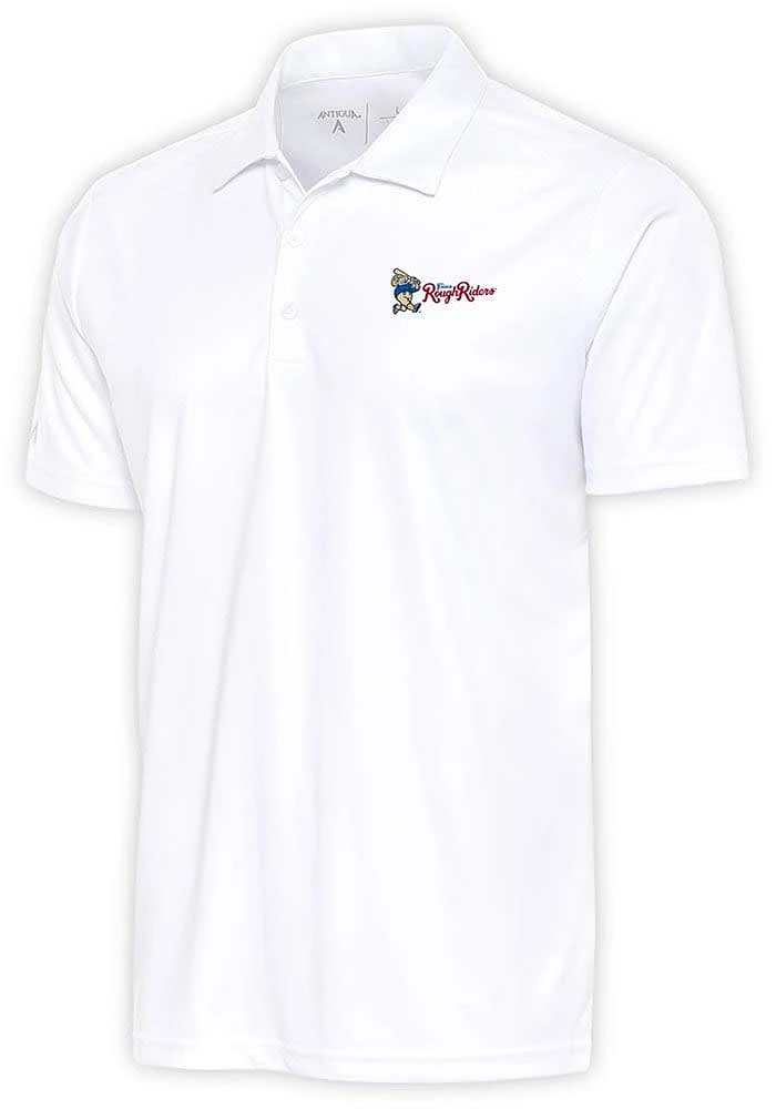 Antigua Frisco Rough Riders Mens White Tribute Short Sleeve Polo