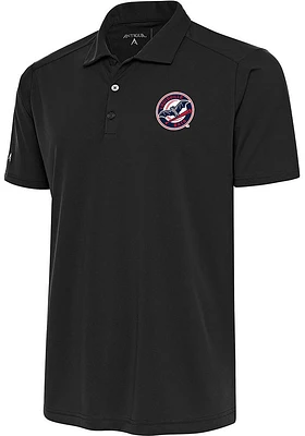 Antigua Louisville Bats Mens Grey Tribute Short Sleeve Polo