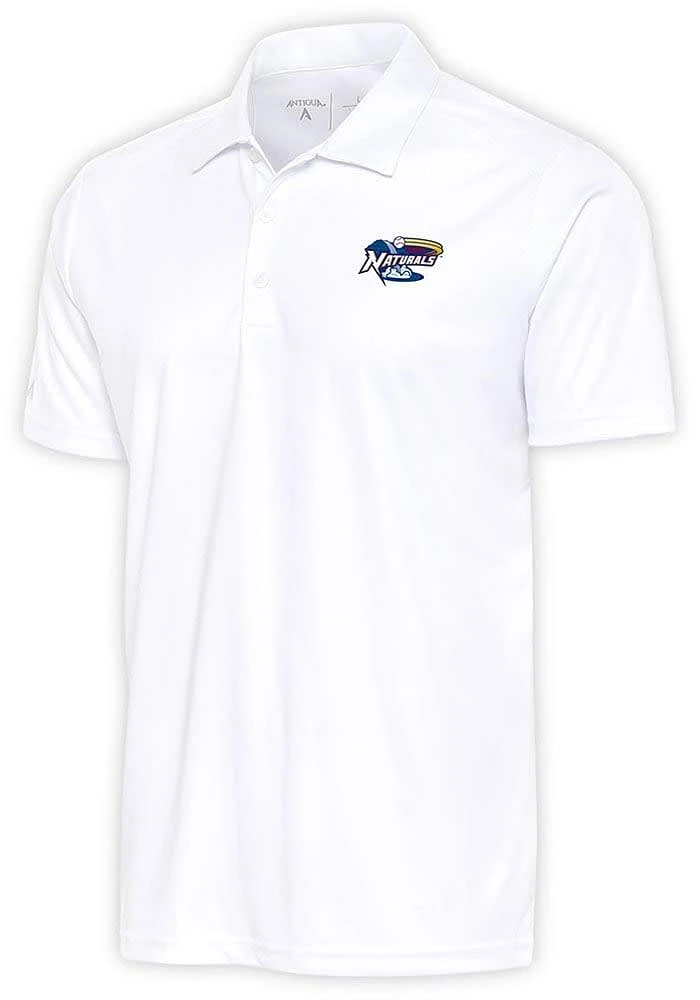 Antigua Mens White Tribute Short Sleeve Polo