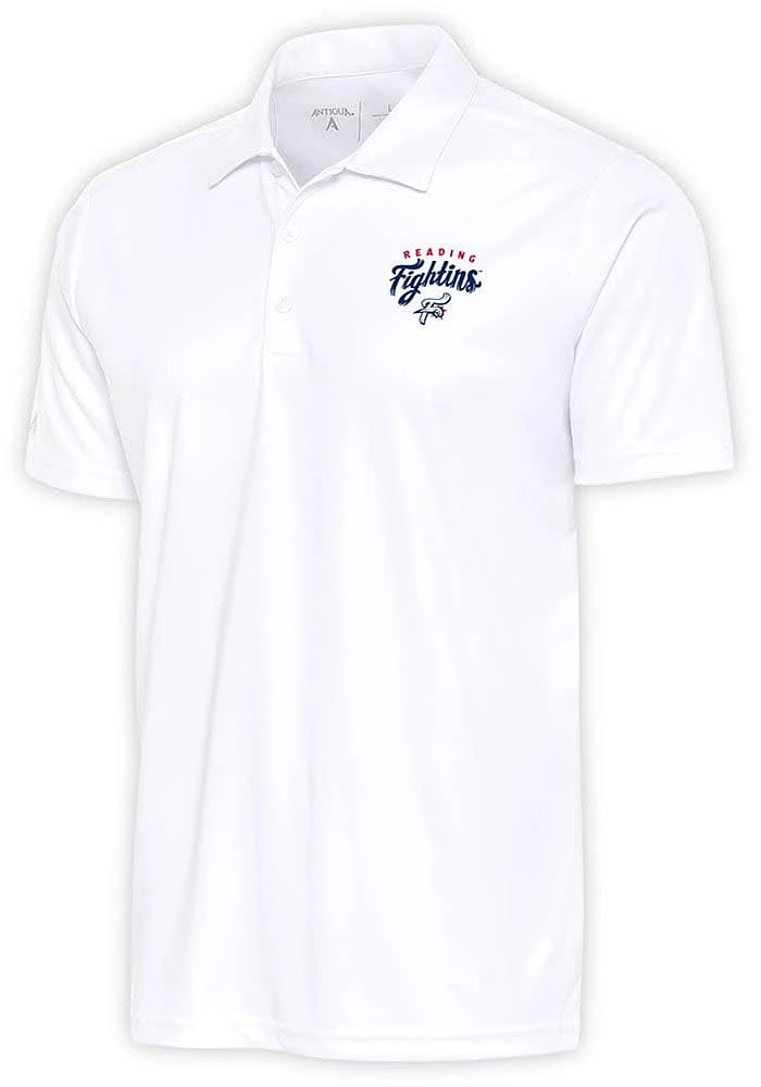 Antigua Reading Fightin Phils Mens Tribute Short Sleeve Polo