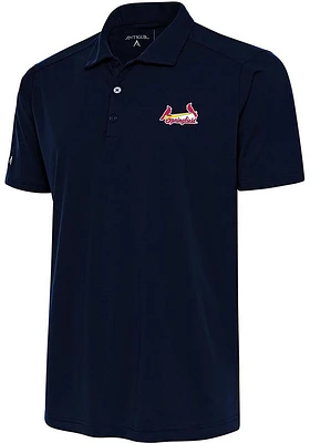 Antigua Springfield Cardinals Mens Navy Blue Tribute Short Sleeve Polo