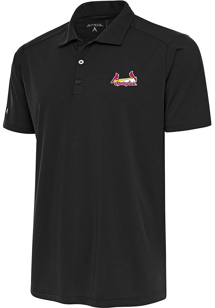Antigua Springfield Cardinals Mens Grey Tribute Short Sleeve Polo