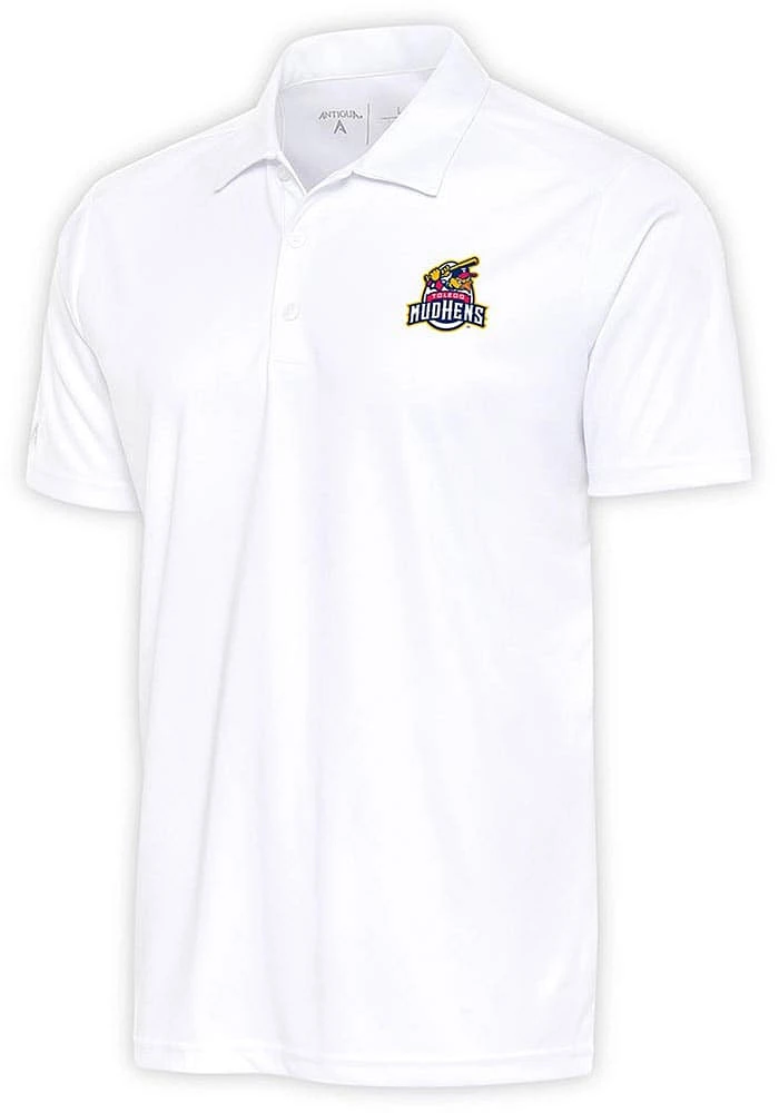 Antigua Toledo Mud Hens Mens White Tribute Short Sleeve Polo