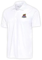 Antigua Toledo Mud Hens Mens White Tribute Short Sleeve Polo
