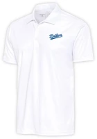 Antigua Tulsa Drillers Mens White Tribute Short Sleeve Polo