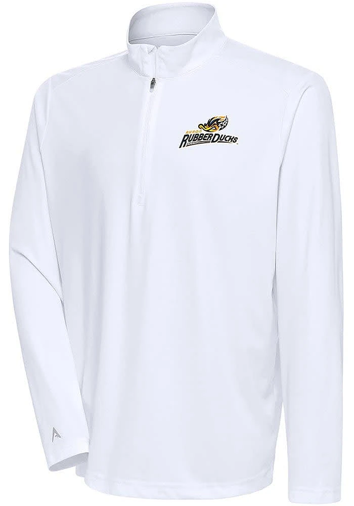 Antigua Akron RubberDucks Mens Tribute Long Sleeve Qtr Zip Pullover