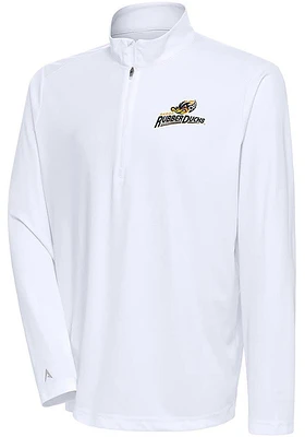 Antigua Akron RubberDucks Mens Tribute Long Sleeve Qtr Zip Pullover