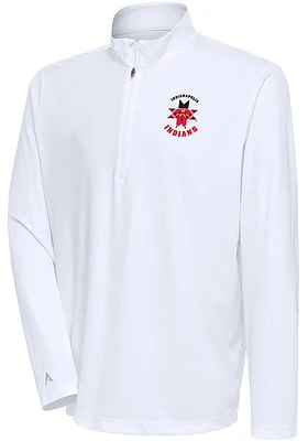 Antigua Indianapolis Indians Mens Tribute Long Sleeve Qtr Zip Pullover