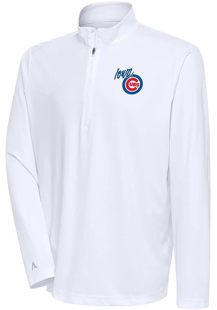 Antigua Iowa Cubs Mens Tribute Long Sleeve Qtr Zip Pullover