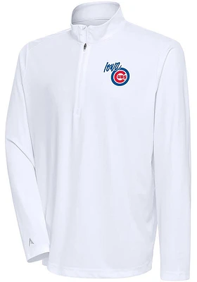 Antigua Iowa Cubs Mens Tribute Long Sleeve Qtr Zip Pullover