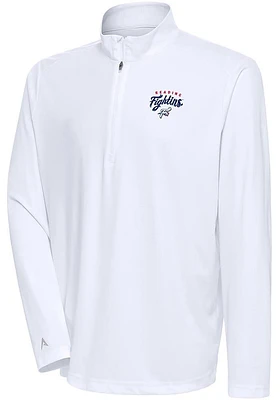 Antigua Reading Fightin Phils Mens Tribute Long Sleeve Qtr Zip Pullover