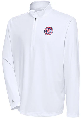 Antigua South Bend Cubs Mens Tribute Long Sleeve Qtr Zip Pullover