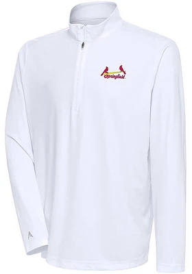 Antigua Springfield Cardinals Mens Tribute Long Sleeve Qtr Zip Pullover