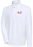 Antigua Springfield Cardinals Mens Tribute Long Sleeve Qtr Zip Pullover
