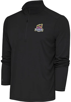 Antigua Toledo Mud Hens Mens Grey Tribute Long Sleeve Qtr Zip Pullover