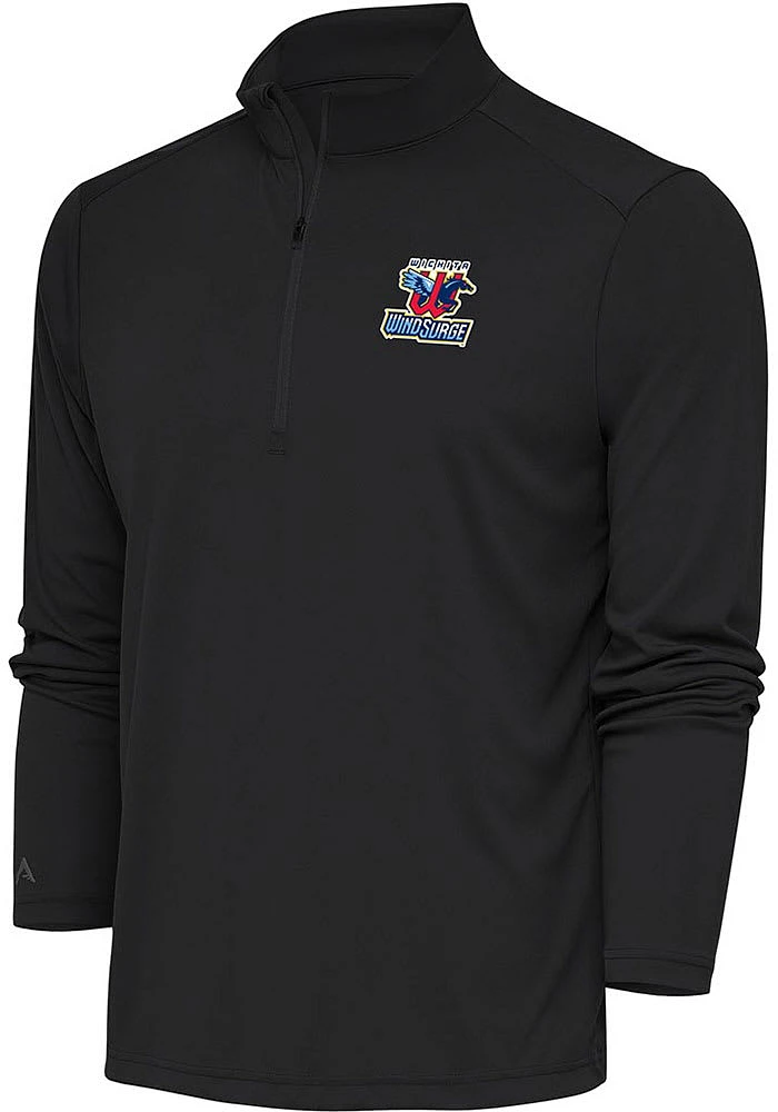 Antigua Wichita Wind Surge Mens Grey Tribute Long Sleeve Qtr Zip Pullover