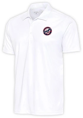 Antigua Louisville Bats White Tribute Big and Tall Polo