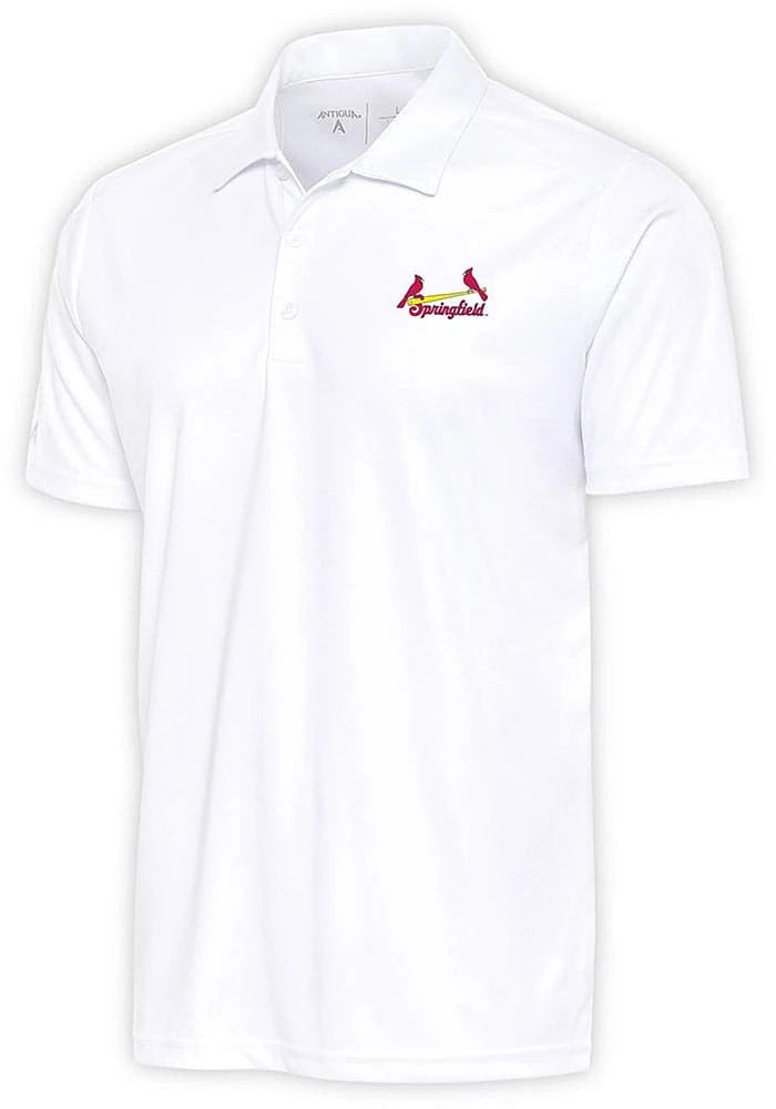 Antigua Springfield Cardinals White Tribute Big and Tall Polo