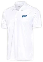 Antigua Tulsa Drillers White Tribute Big and Tall Polo