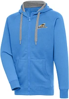 Antigua Akron RubberDucks Mens Light Blue Victory Long Sleeve Full Zip Jacket