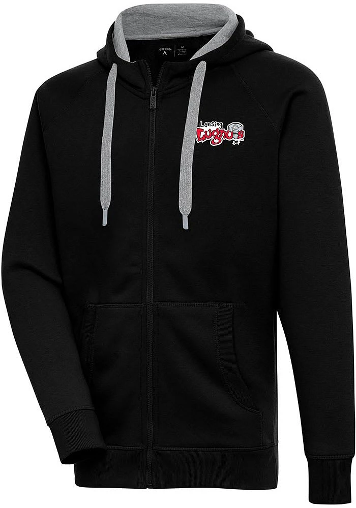 Antigua Lansing Lugnuts Mens Victory Long Sleeve Full Zip Jacket