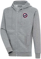 Antigua Louisville Bats Mens Grey Victory Long Sleeve Full Zip Jacket
