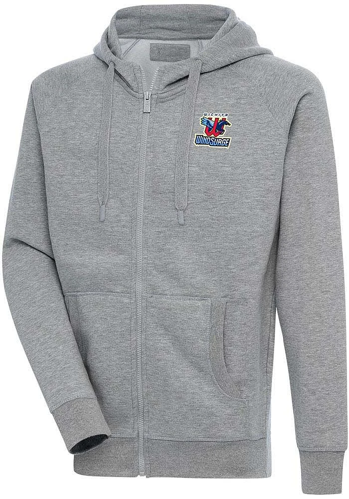 Antigua Wichita Wind Surge Mens Grey Victory Long Sleeve Full Zip Jacket