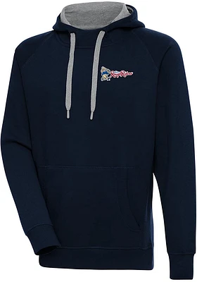 Antigua Frisco Rough Riders Mens Navy Blue Victory Long Sleeve Hoodie