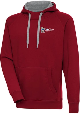 Antigua Frisco Rough Riders Mens Red Victory Long Sleeve Hoodie