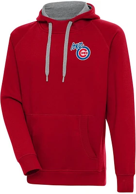 Antigua Iowa Cubs Mens Red Victory Long Sleeve Hoodie