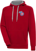 Antigua Iowa Cubs Mens Red Victory Long Sleeve Hoodie