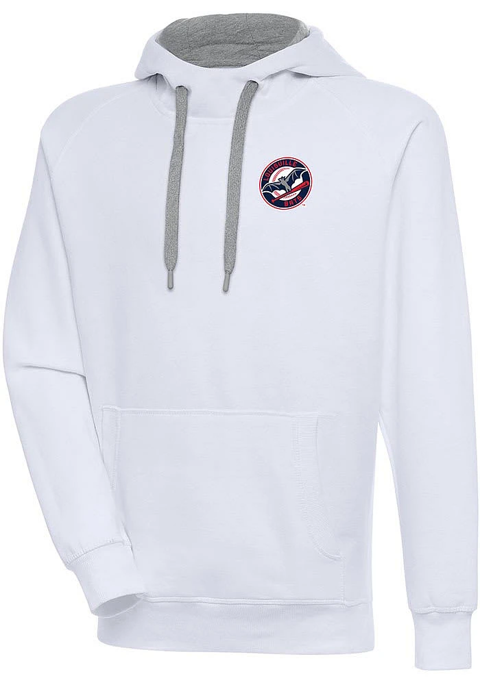 Antigua Louisville Bats Mens White Victory Long Sleeve Hoodie