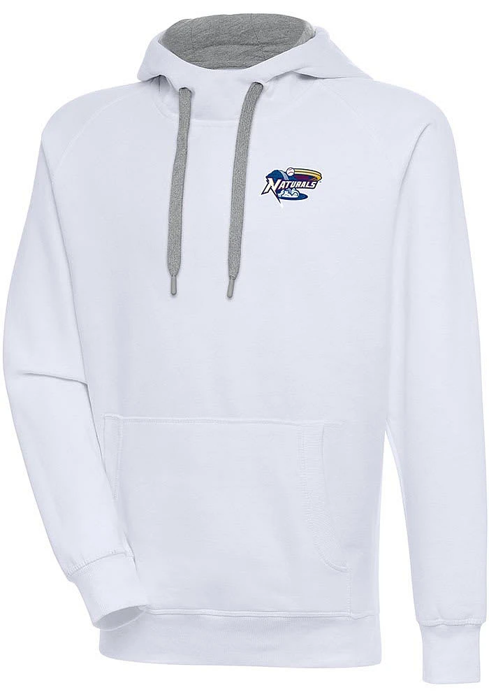 Antigua Mens White Victory Long Sleeve Hoodie